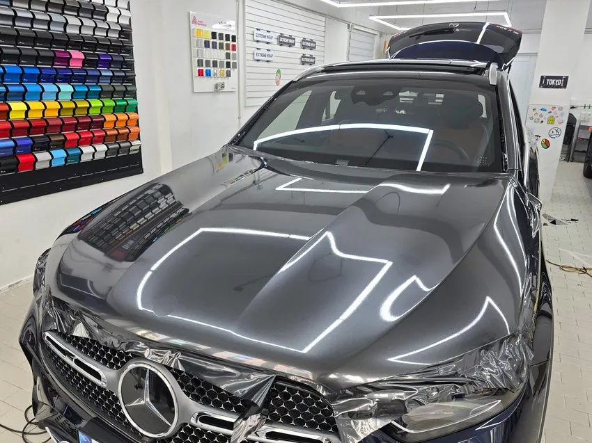 Mercedes-Benz GLC vinyl wrap - Mercedes-Benz GLC Vinyl Wrap Review: Charcoal Grey Transformation photo 4