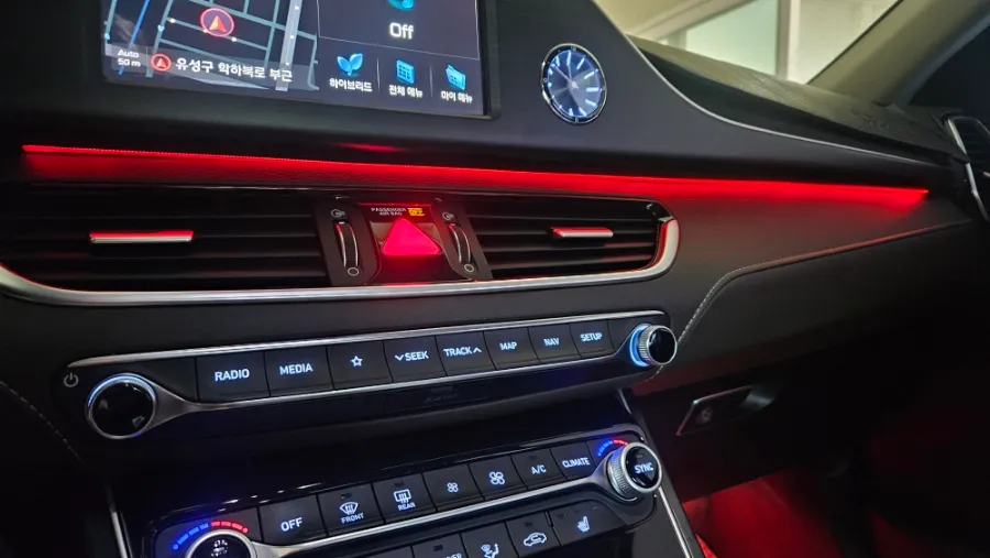 Hyundai Grandeur IG ambient lighting installation result