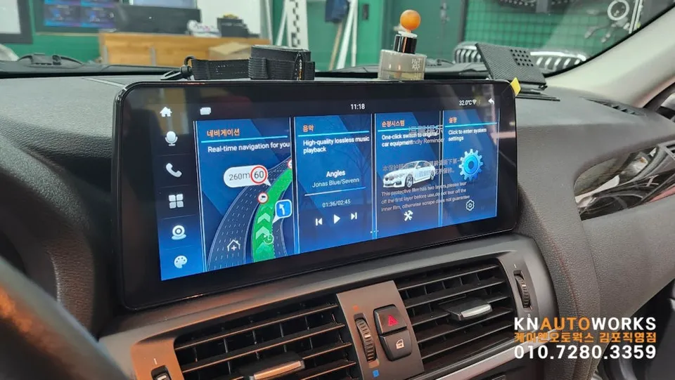 BMW X3のAndroid Auto・CarPlay取付事例 施工写真 4-1