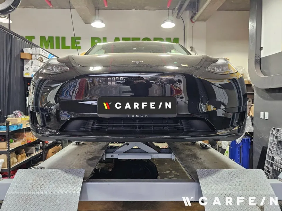 Tesla Model Y soundproofing installation result