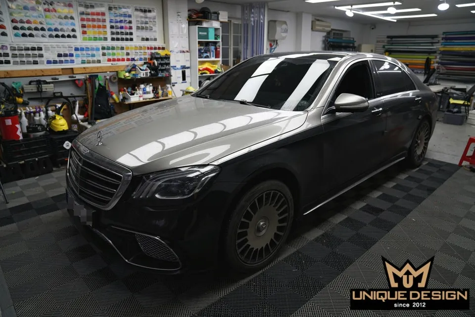 Mercedes-Benz S-Class W222 vinyl wrap - Mercedes-Benz S-Class W222 Vinyl Wrap Review — Interior Transform photo 3