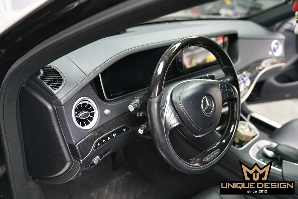 Mercedes-Benz S-Class W222 vinyl wrap - Mercedes-Benz S-Class W222 Vinyl Wrap Review — Interior Transform photo 6
