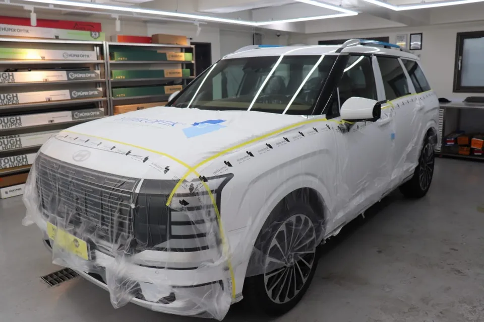 Hyundai Palisadeのカーフィルム施工事例｜費用目安・仕上がり 施工写真 3-1