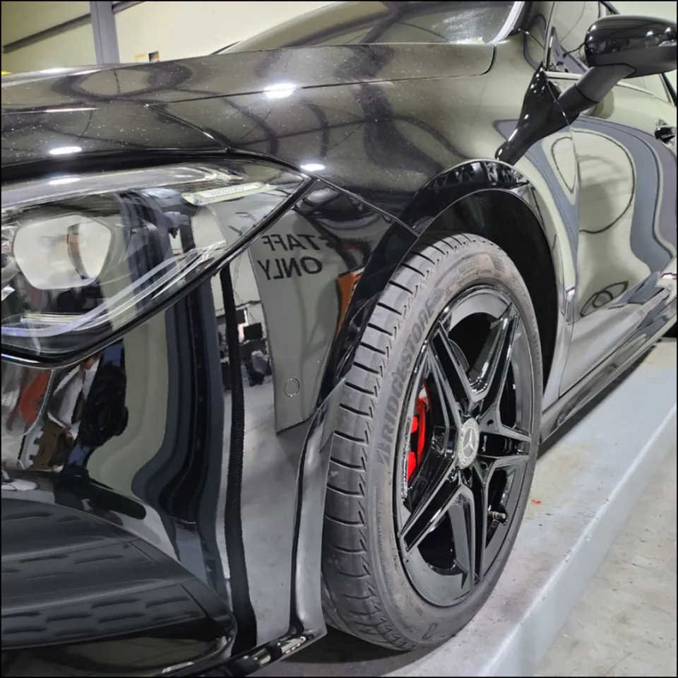 Mercedes-Benz CLA Wheel Repair & Refinishing — Glossy Black Finish photo 2
