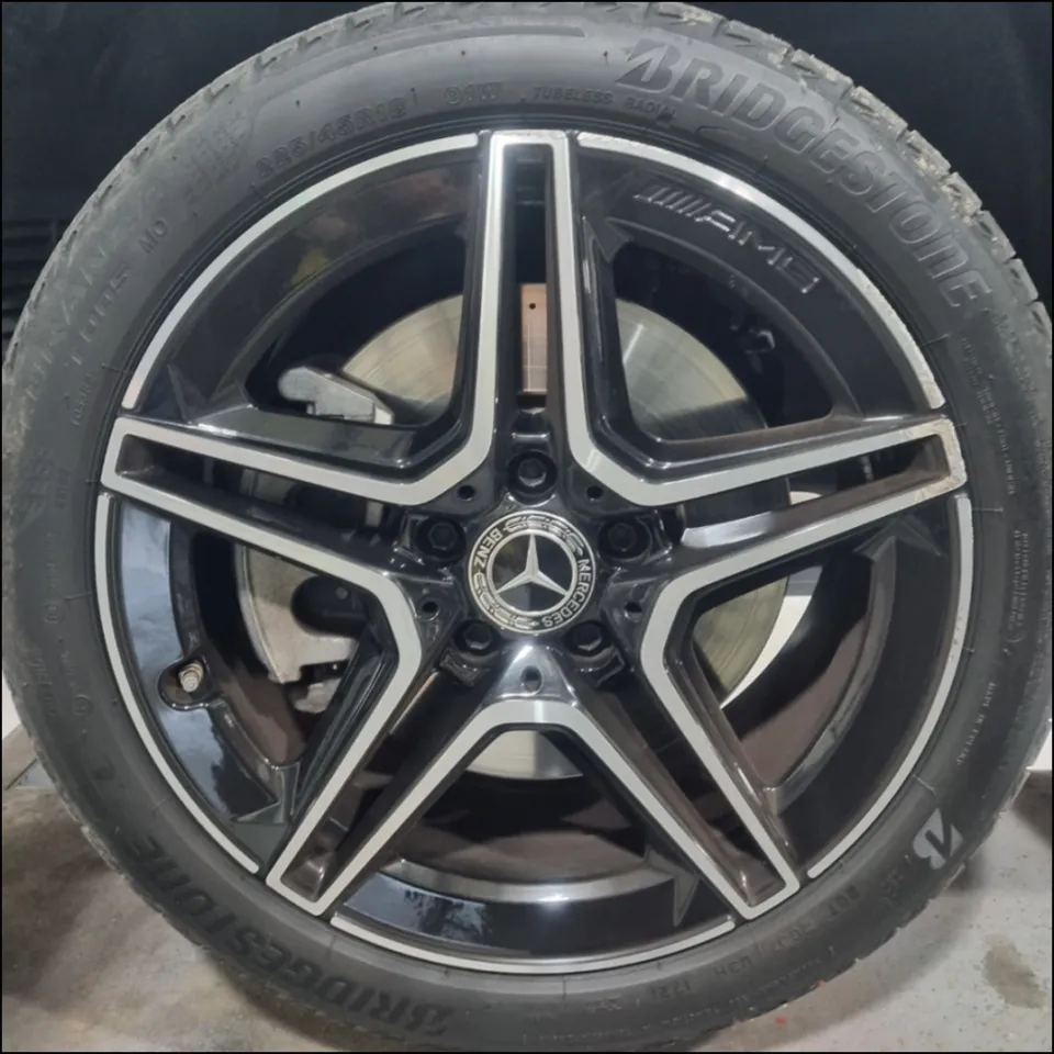 Mercedes-Benz CLA wheel repair - Mercedes-Benz CLA Wheel Repair & Refinishing — Glossy Black Finish photo 3