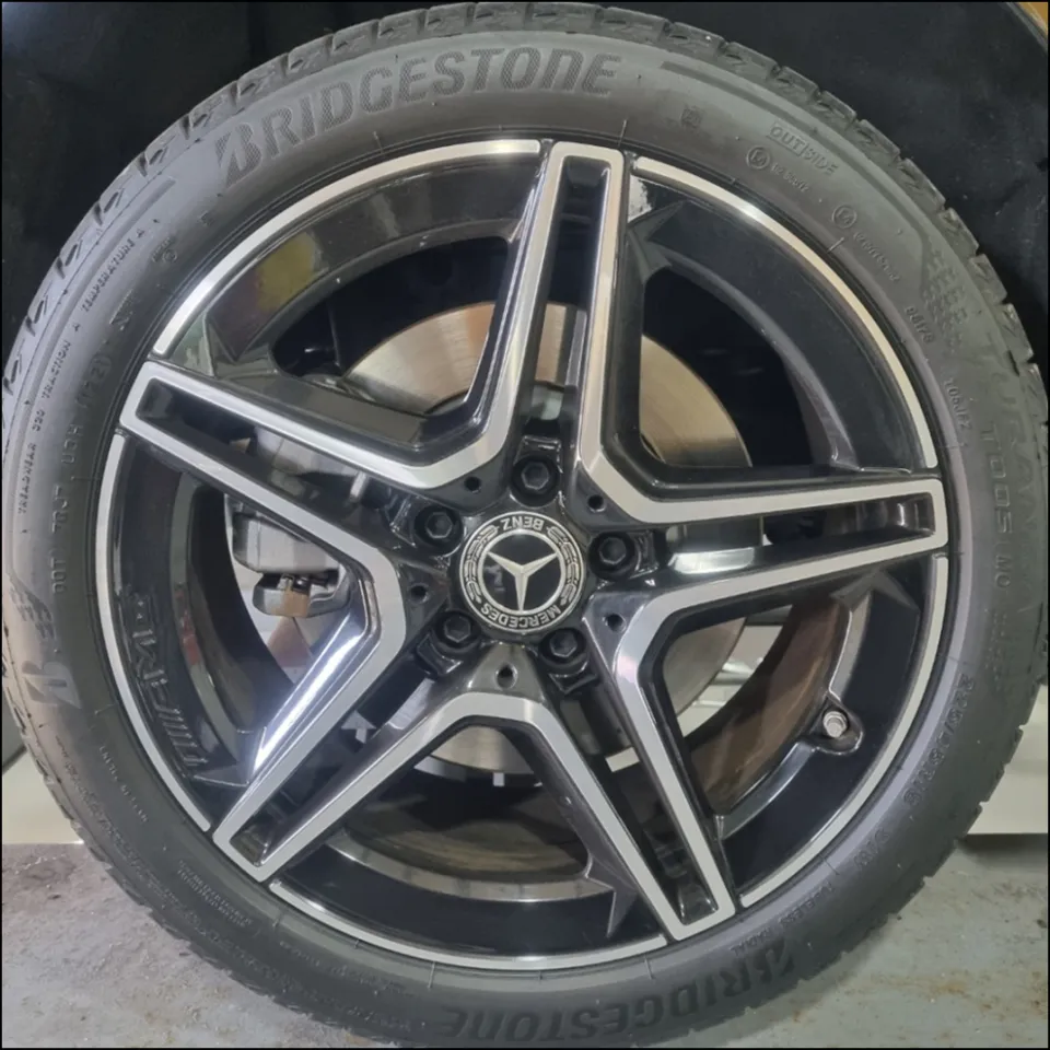 Mercedes-Benz CLA wheel repair - Mercedes-Benz CLA Wheel Repair & Refinishing — Glossy Black Finish photo 5