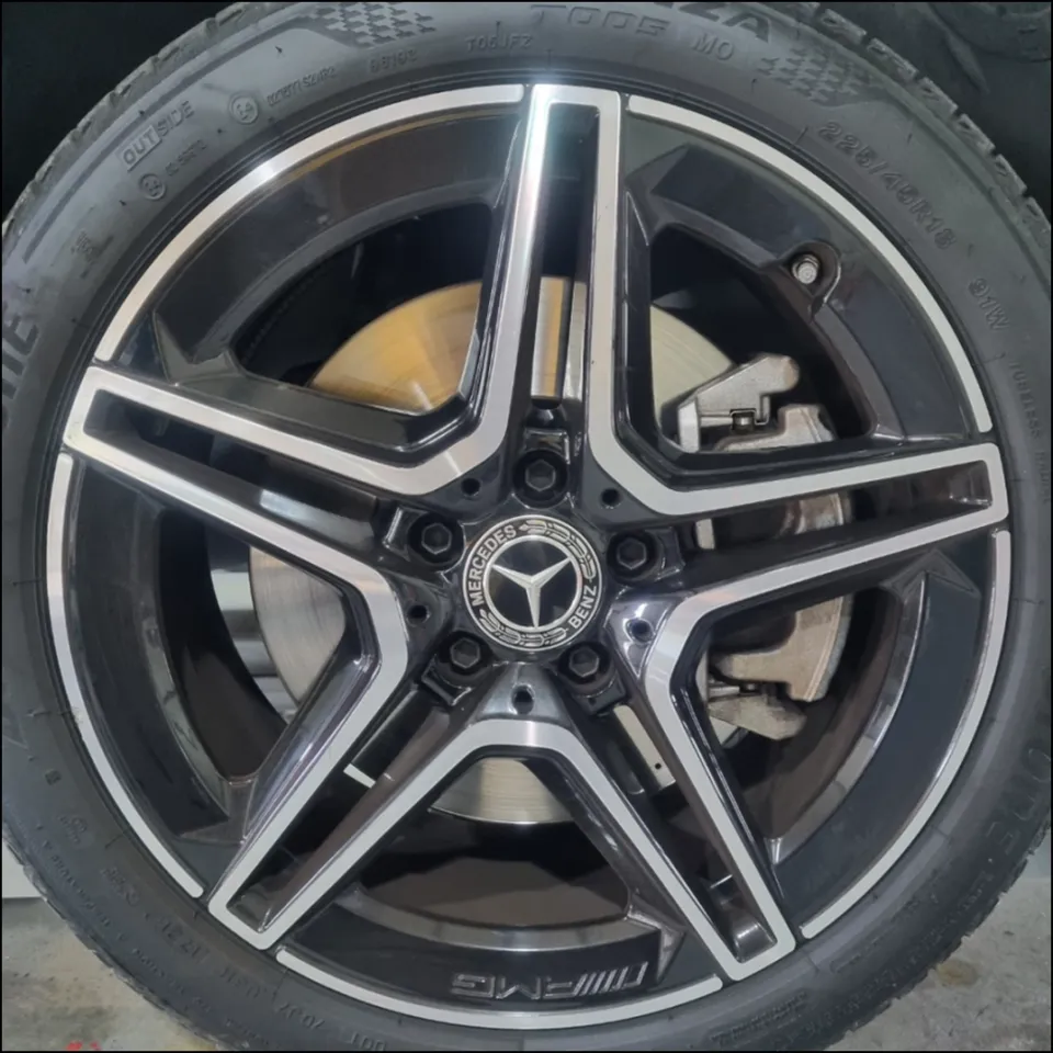Mercedes-Benz CLA wheel repair - Mercedes-Benz CLA Wheel Repair & Refinishing — Glossy Black Finish photo 6