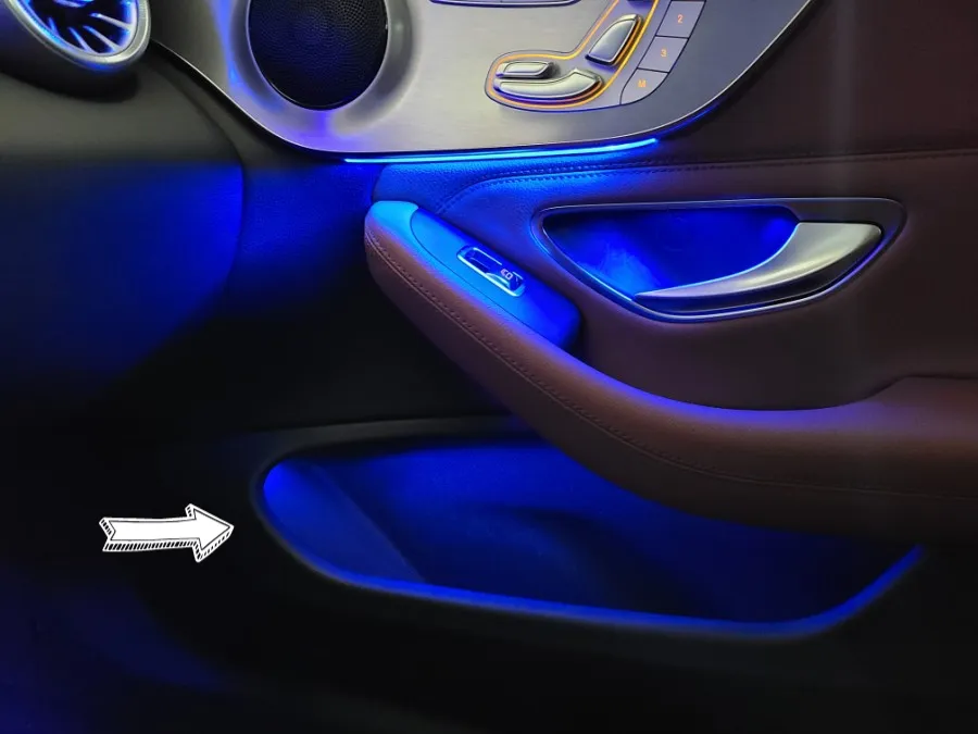 Mercedes-Benz C-Class Coupe ambient lighting - Mercedes-Benz C-Class Ambient Lighting Upgrade - Brighter Luxury photo 5