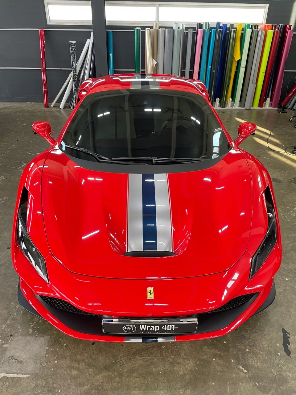 Ferrari F8 Tributoのカーラッピング事例｜費用目安・仕上がり 施工写真 2-1