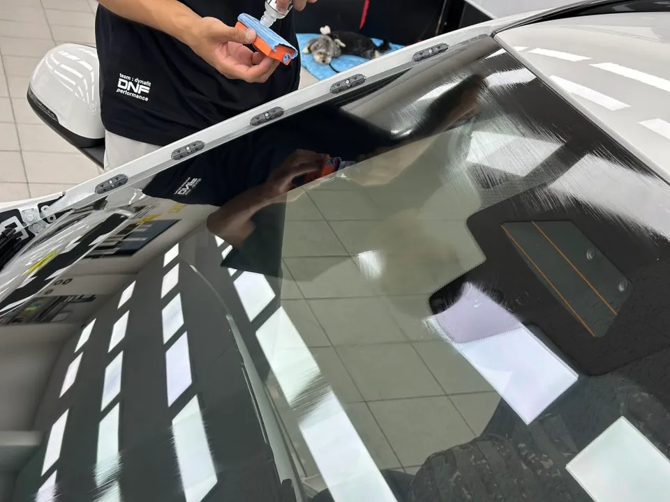 BMW X1のPPF施工事例 施工写真 4-2