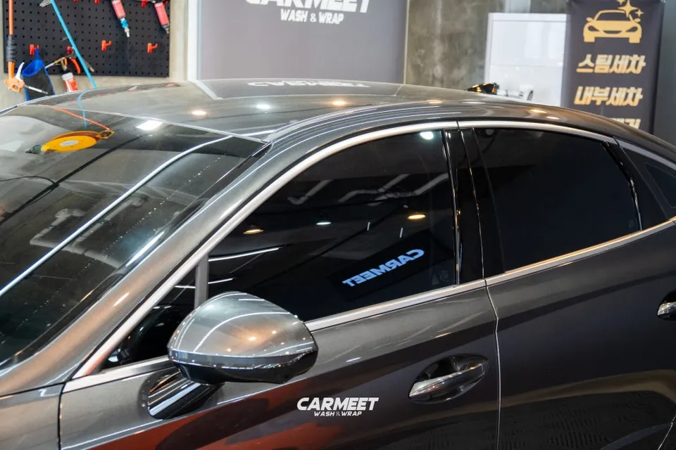 Hyundai Sonata DN8のカーラッピング事例|費用目安・仕上がり 施工写真 3-1