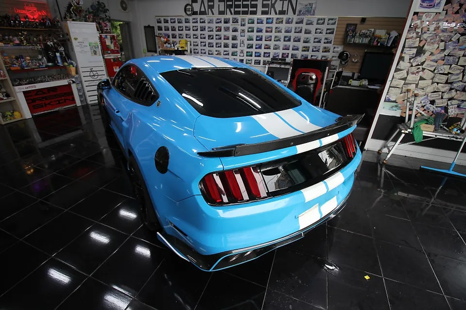 Ford Mustang 7th Genのカーラッピング事例 施工写真 6