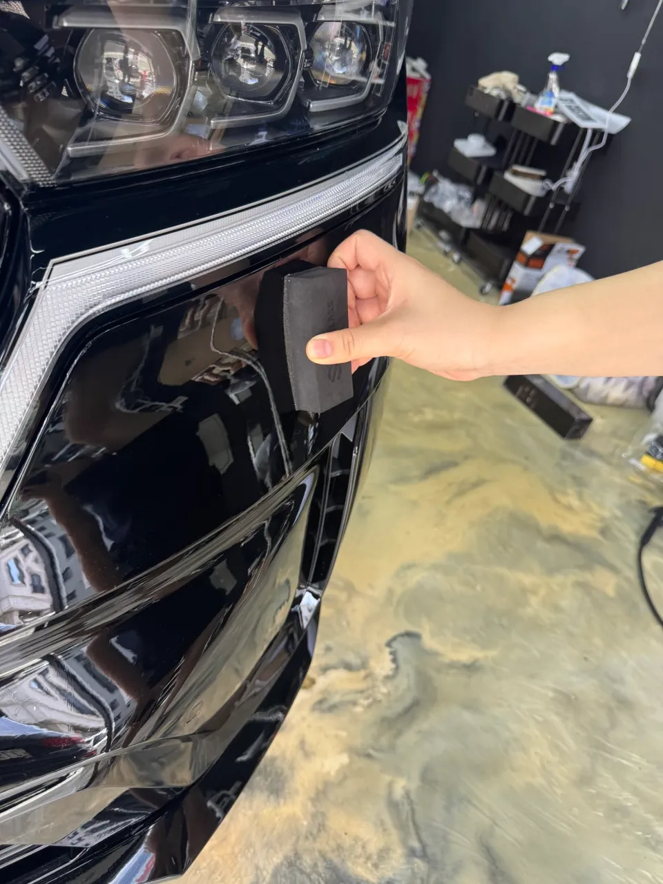 Kia Sorento HybridのPPF施工事例 施工写真 2-2