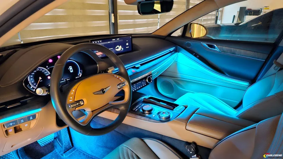 Genesis G80 RG3 ambient lighting - Genesis G80 RG3 Ambient Lighting Review — Brighter Interior photo 4