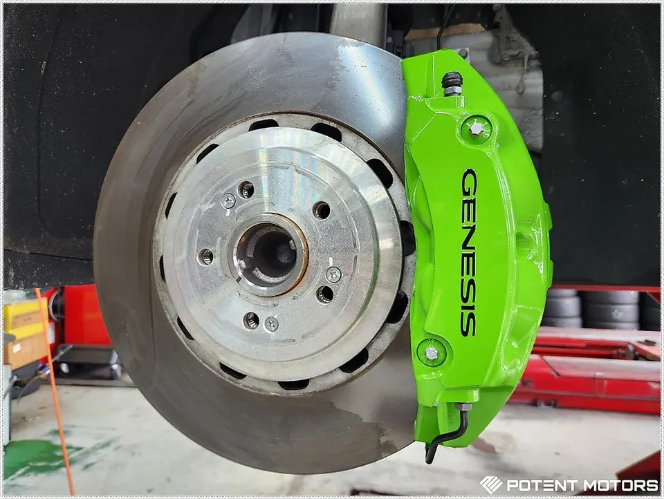 Genesis G80 Wheel Repair & Painting Review — Vivid Green Accents After