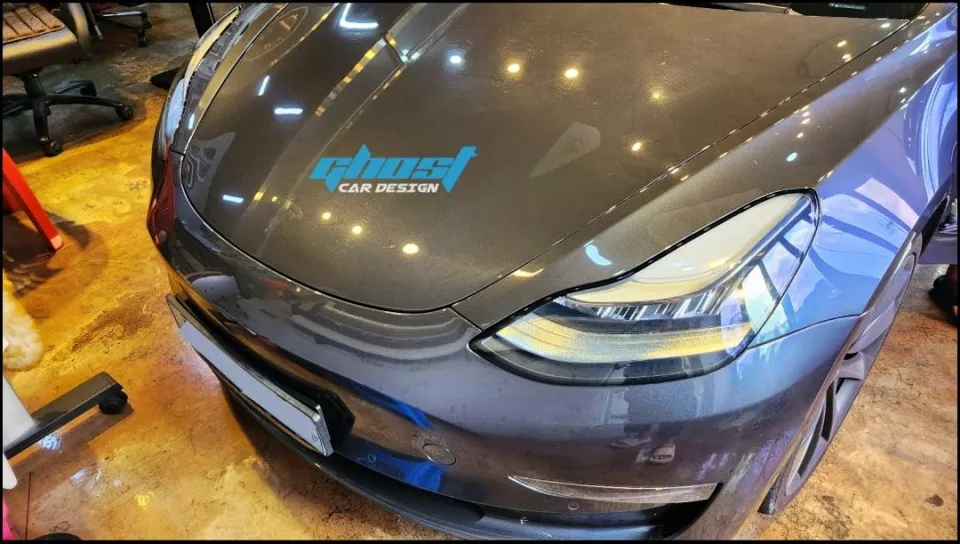 Tesla Model 3 chrome delete - Tesla Model 3 Chrome Delete Review — Pearl White Wrap photo 3