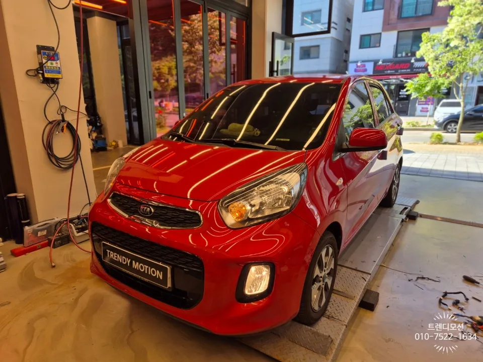 Kia Morning seat ventilation installation result