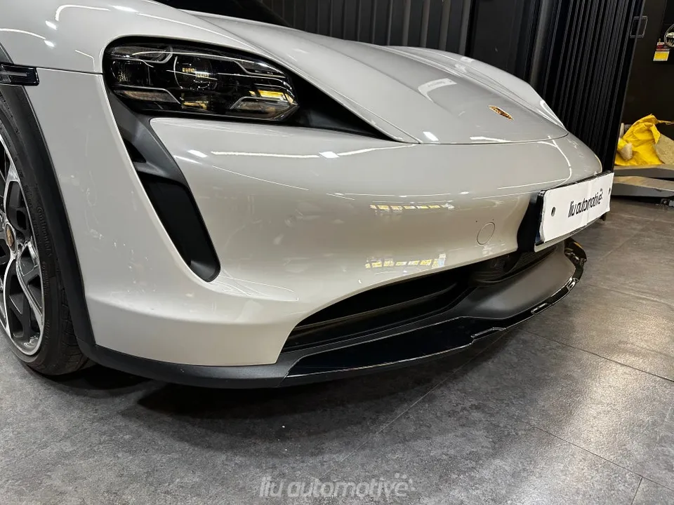 Porsche Taycan body kit - Porsche Taycan Body Kit Review: Carbon Front Lip & Night Package photo 4