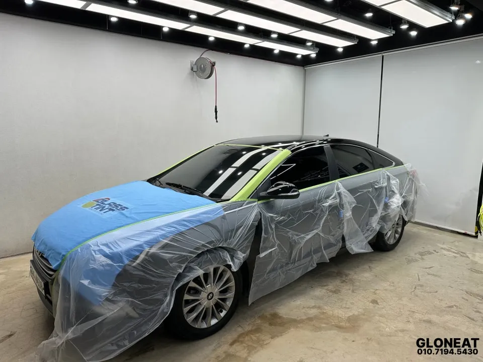 Hyundai Sonata LFのカーフィルム施工事例|費用目安・仕上がり 施工写真 1-2