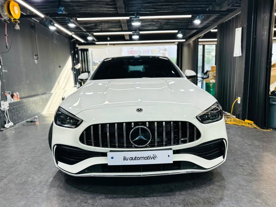 Mercedes-Benz CクラスのPPF施工事例｜費用目安と仕上がり 施工写真 1-3