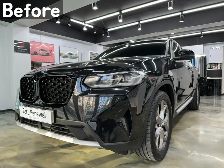 BMW X4 G02 カーラッピング事例｜オールブラック化で印象激変 施工写真 2-1