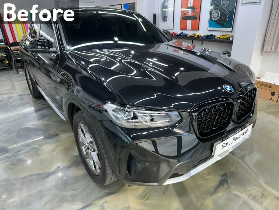 BMW X4 G02 カーラッピング事例｜オールブラック化で印象激変 施工写真 1-2