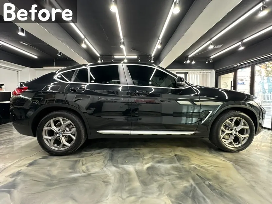 BMW X4 G02 カーラッピング事例｜オールブラック化で印象激変 施工写真 3-2