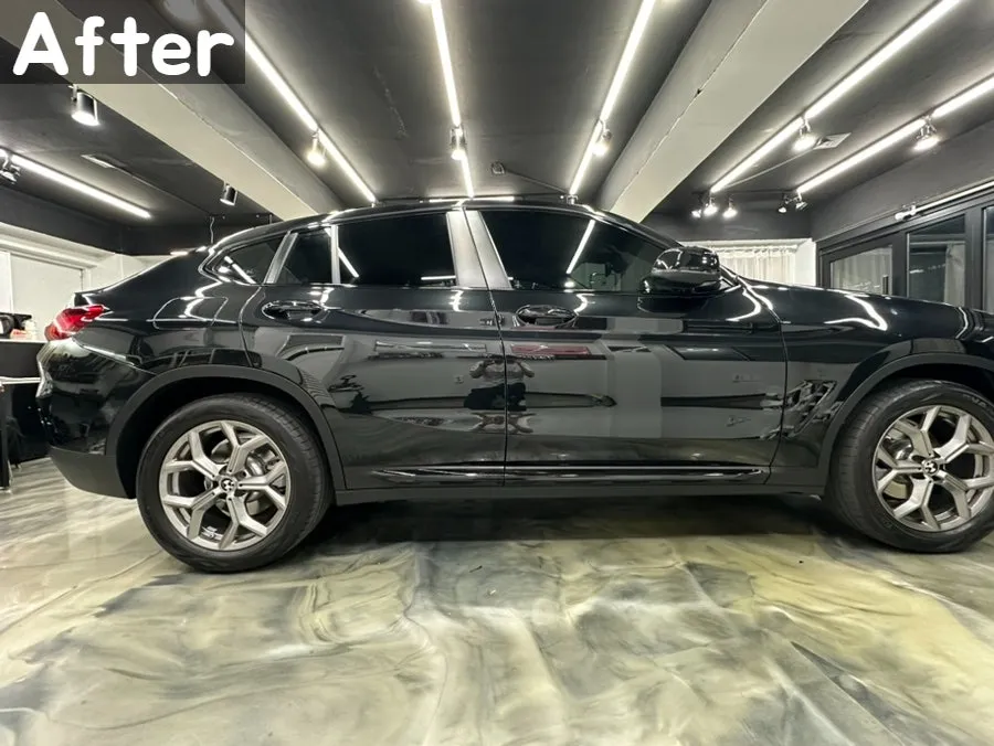 BMW X4 G02 カーラッピング事例｜オールブラック化で印象激変 施工写真 1-3