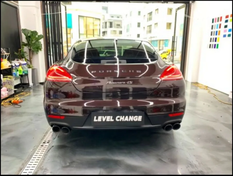 Porsche Panamera vinyl wrap - Porsche Panamera Vinyl Wrap Review — 3M Storm Gray Transformation photo 3