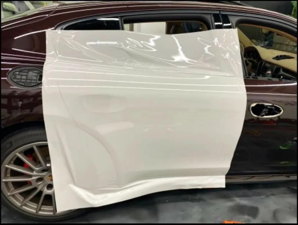 Porsche Panamera vinyl wrap - Porsche Panamera Vinyl Wrap Review — 3M Storm Gray Transformation photo 5