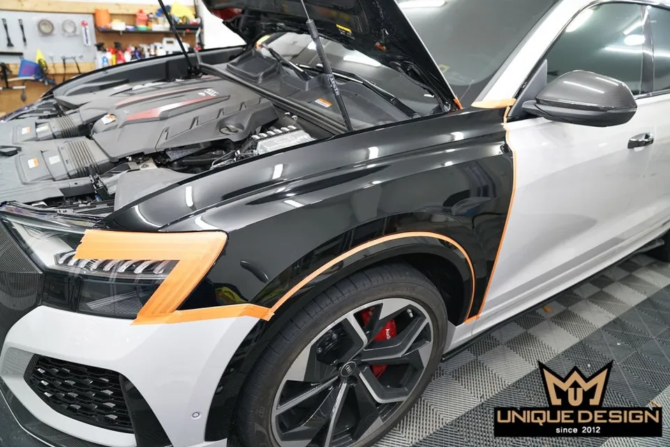 Audi Q8のガラスコーティング事例|費用目安・仕上がり 施工写真 1-3