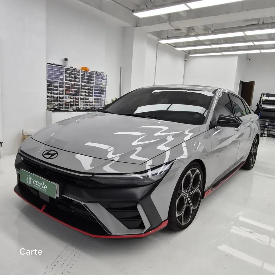 Hyundai Elantra Nのカーラッピング事例|費用目安・仕上がり 施工写真 1-1