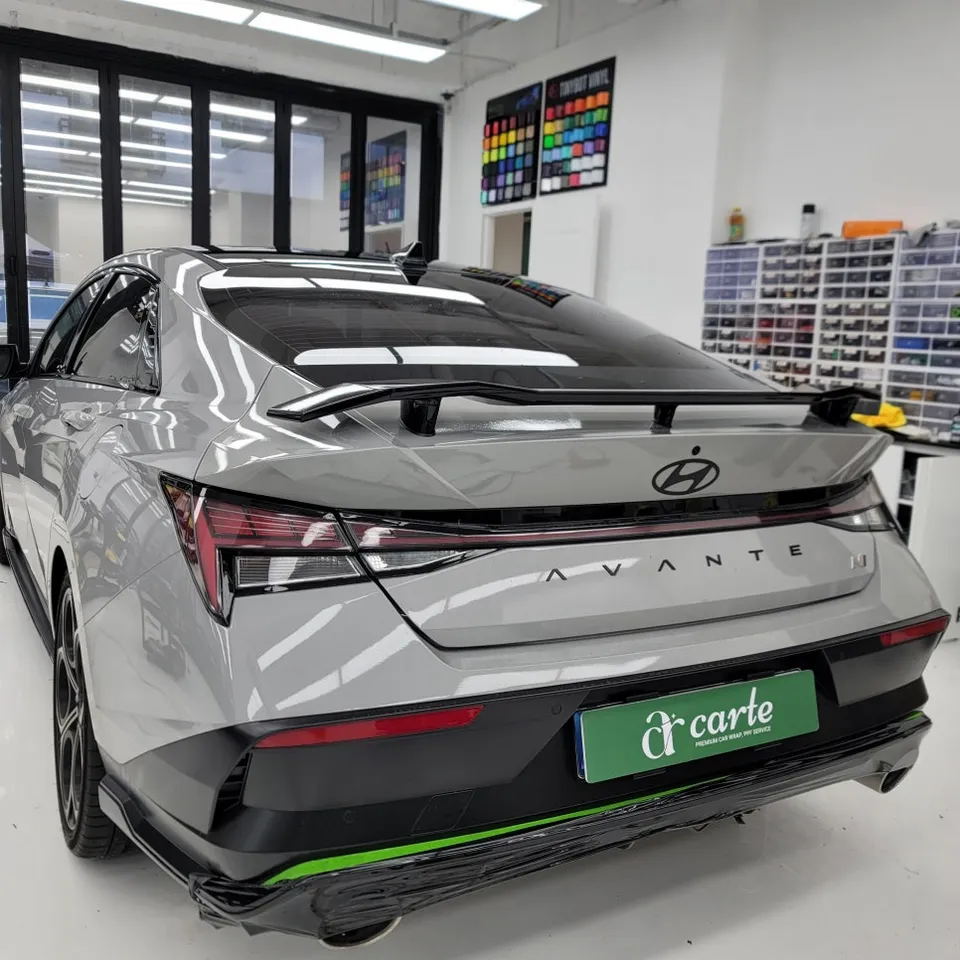 Hyundai Elantra Nのカーラッピング事例|費用目安・仕上がり 施工写真 3-3