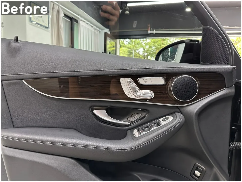 Mercedes-Benz GLC Vinyl Wrap Review: Carbon Black Interior Transf Before