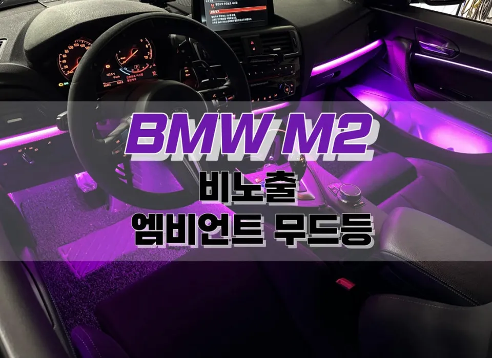 BMW M2 ambient lighting installation result