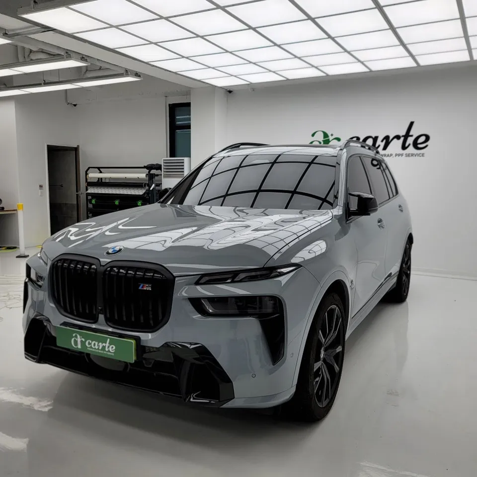 BMW X7 M60i PPF施工事例|マットブラックと部分PPF 施工写真 1-1