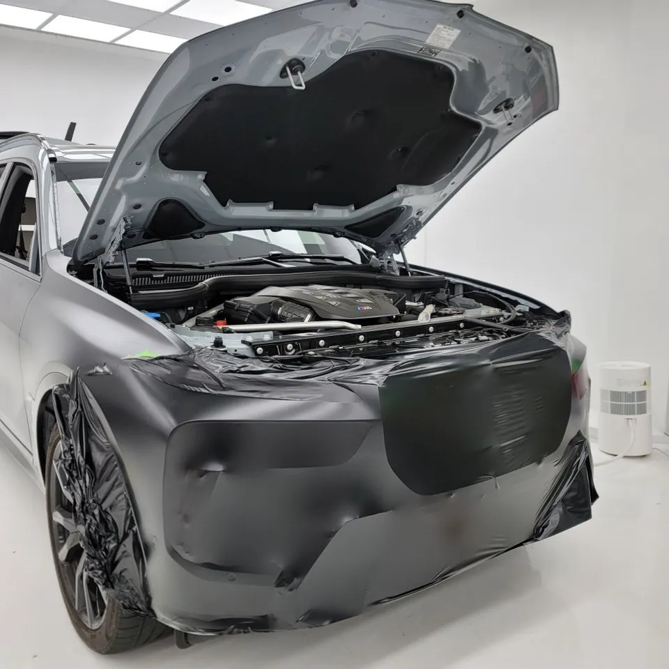 BMW X7 M60i PPF施工事例|マットブラックと部分PPF 施工写真 3-2