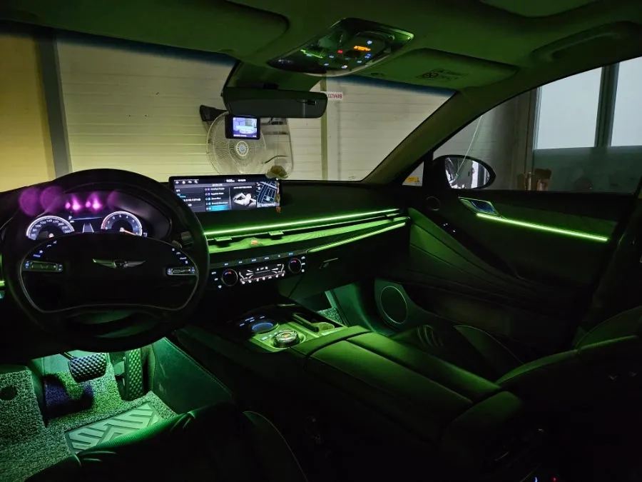Genesis G80 Ambient Lighting Upgrade: Brighter & Richer Than Stoc