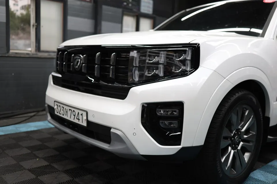 Kia Mohaveのカーラッピング事例｜クロームをブラック化 施工写真 3-2