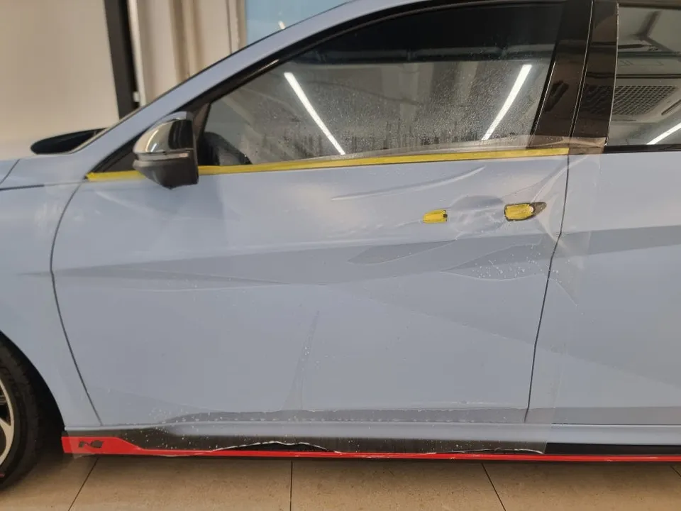 Hyundai Elantra NのPPF施工事例|無光フィルムで個性を演出 施工写真 1-3