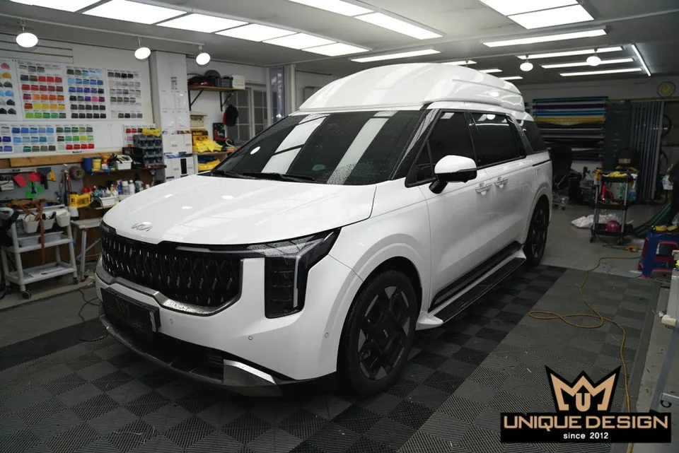 Kia Carnivalのガラスコーティング事例|韓国での施工例 施工写真 2-1