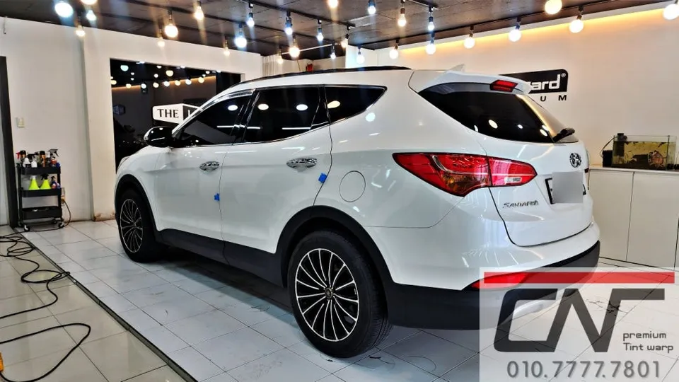 Hyundai Santa Fe DM window tinting - Hyundai Santa Fe DM Window Tinting Re-application Review photo 7