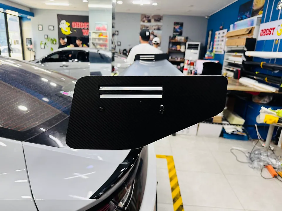 Hyundai Elantra NのPPF施工事例｜GTウイング保護 施工写真 1-3
