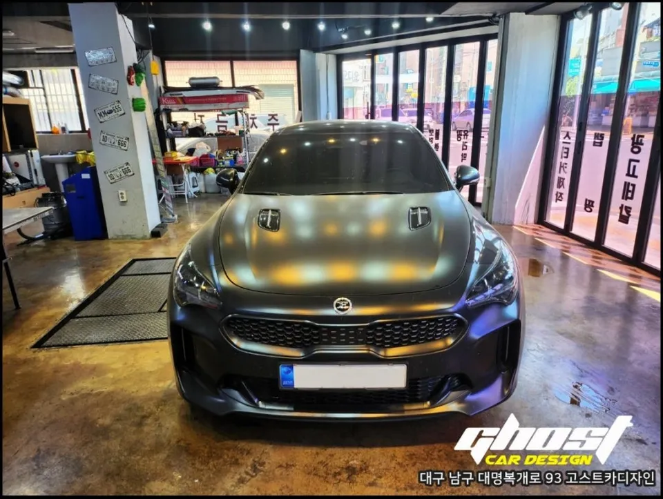 Kia Stinger vinyl wrap - Kia Stinger Vinyl Wrap Review — 3M Satin Vampire Red Transform photo 5
