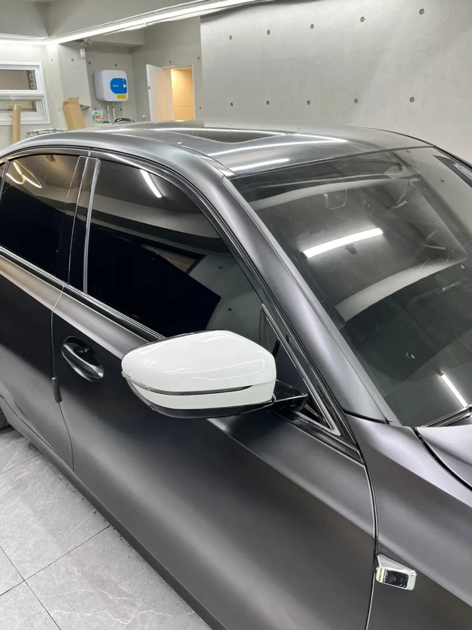 BMW 330e Vinyl Wrap Review: Satin Black Partial Re-wrap Success photo 4