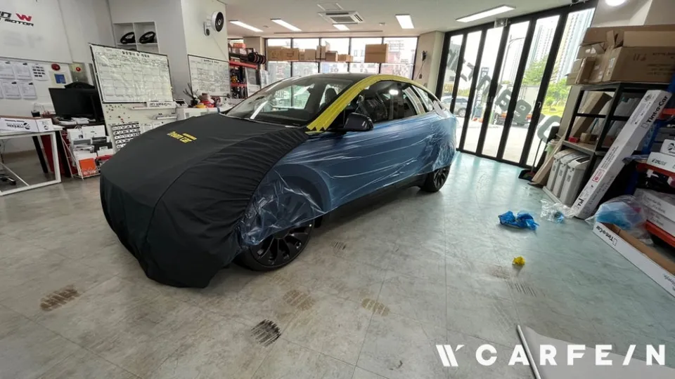 Tesla Model Y PPF施工事例|費用目安と仕上がり 施工写真 1-2