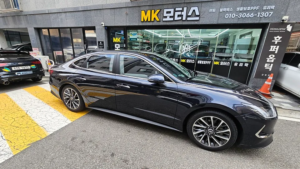 Hyundai Sonata DN8のカーフィルム施工事例｜明るい視界と快適性 施工写真 2-2