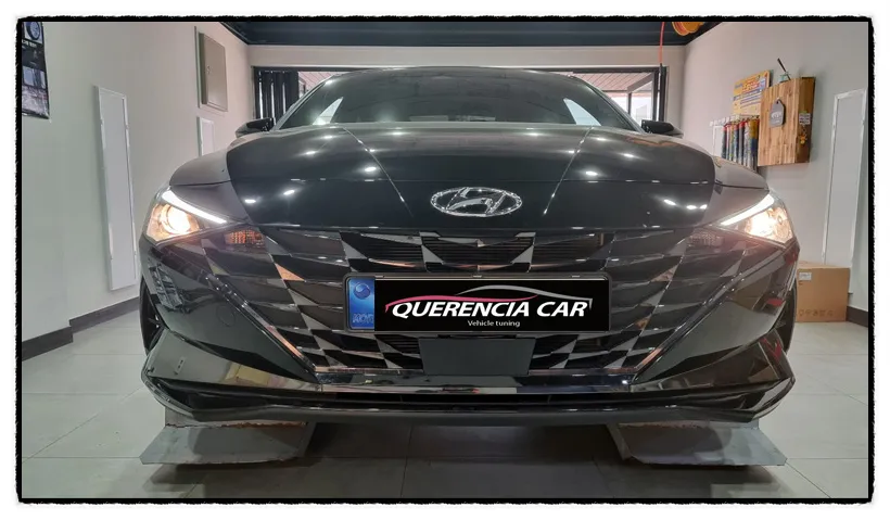 Hyundai Elantra CN7 lighting upgrade installation result
