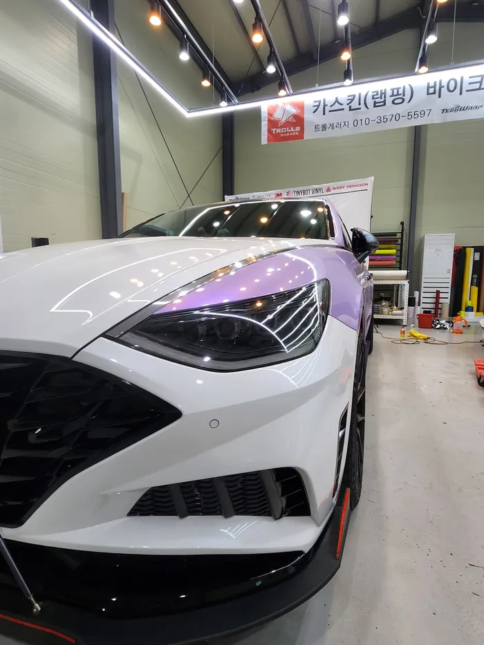 Hyundai Sonata DN8のカーラッピング事例｜費用目安・仕上がり 施工写真 3-1