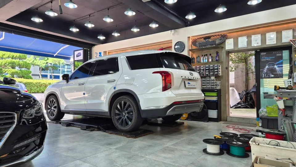 Hyundai Palisade lighting upgrade installation result